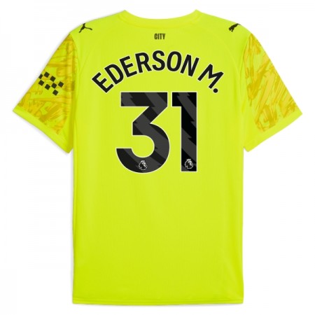 Camisola Manchester City Ederson M. 31 Guarda Redes 2025-26 Amarela Manga Curta